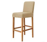 Funda para silla de bar hecha de tela de franela elástica que proporciona protección antibolitas y antiarrugas para taburetes altos en clubes, hoteles y hogares (caqui)