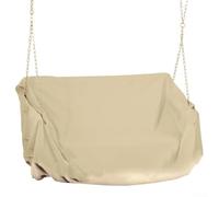 Funda para silla de columpio colgante para exteriores, tela Oxford recubierta de plata 210D, resistente a la intemperie, protector de asiento de jardín con cierre y dobladillo elástico, beige, se