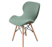 Funda para silla de forro polar de alta elasticidad para funda protectora extraíble y lavable en diseño de sombra gris claro (verde matcha)