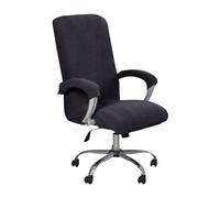 Funda para silla de oficina, funda elástica para silla de oficina con respaldo alto y fundas para brazos, fundas lavables para sillas protectoras universales para sillas giratorias,Dark Gray,L