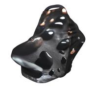 Funda para silla de paseo con diseño de corazón misterioso y versátil con estampado completo de piedra negra, especialmente diseñada para tu bebé