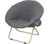 Funda para Silla Platillo Redonda, Tejido De Jacquard Elástico - Funda Universal Lavable Y Removible para Salón, Jardín, Camping(Dark Gray,Set of 1)