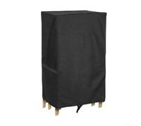 Funda para silla plegable Oxford negra con cordón para uso en interiores y exteriores, protector lavable resistente contra el polvo y las manchas, ajuste cómodo para eventos de banquete, fiesta
