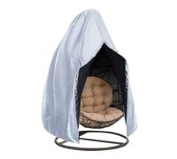 Funda Para Sillón Colgante Funda plegable for silla colgante tipo cáscara de huevo, protector solar, for jardín, exterior, impermeable(Silver,210D Double)