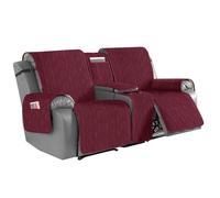 Funda para sofá biplaza reclinable con protector de muebles de consola central para sillas manuales y eléctricas