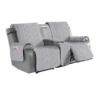 Funda para sofá biplaza reclinable con protector de muebles de consola central para sillas manuales y eléctricas