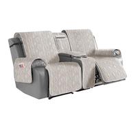 Funda para sofá biplaza reclinable con protector de muebles de consola central para sillas manuales y eléctricas