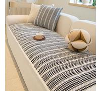 Funda para sofá de Perro, Chenilla con Rayas Retro, Divertida y amigable para Mascotas, Funda Antideslizante para sofá o loveseat en la Sala de Estar Black 90x240cm/35.43x94.49in