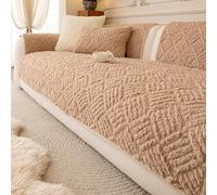 Funda Para Sofá De Terciopelo Algodón - Funda Para Sofá Suave Y Antideslizante - Ajuste Universal 2-3 Plazas, Seccional - Lavable A Máquina, Resisten Light Curry 30*50cm/11.8*19.7in lumbar pillowcase