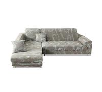 Funda para sofá funda elástica para sofá protector de muebles antideslizante estampado floral para sofá sofá asiento de amor barroco verde, 4 plazas (230-310 cm)