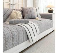 Funda para sofá Funda para cojín Fundas Divertidas y Suaves para sofá de 1 2 o 3 plazas Acolchada Lavable para Sala de Estar Esquina Protector de Muebles Grueso Gris 110 x 210 cm / 43 3 x 82 7 pulgad
