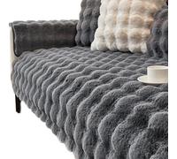 Funda para Sofá para Perros, 1 Pieza, Piel Sintética De Conejo, Antideslizante, Protectora De Muebles, Suave Y Afelpada, Apta para Mascotas(Gray A,70x180cm)