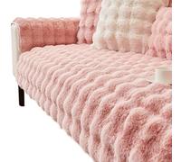 Funda para Sofá para Perros, 1 Pieza, Piel Sintética De Conejo, Antideslizante, Protectora De Muebles, Suave Y Afelpada, Apta para Mascotas(Pink,90x160cm)