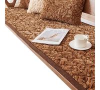 Funda para Sofá para Perros Lavable, Fundas para Sofás Peludas para Mascotas para 2-3 Cojines, Fundas para Sofá, Aptas para Mascotas, Fundas Antideslizantes para Sofás(Marrón,55x190cm)