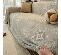 Funda para sofá seccional, Funda para sofá para Perros, sofá de Tela Jacquard geométrica, Protector de Muebles Lavable, Verde Claro, 180 x 180 cm