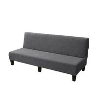 Funda para Sofá Sin Brazos Armless Sofa Bed Cover Stretch Jacquard Futon Covers Spandex Dustproof Furniture Protector(Dark Grey,L)