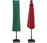 Funda para sombrilla Outsunny Garden, funda impermeable para sombrilla de brazo lateral tipo «banana» para exterior, tejido Oxford 300D, 240 x 48/70 cm para sombrillas de brazo lateral de 3 m, verde