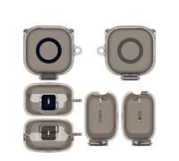 Funda para Sony LinkBuds Clip WF-LC900 Auriculares TPU Cubierta Protectora Manga Flexible Protector a Prueba de Golpes con Gancho (Clear Gray)