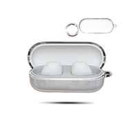 Funda para Sony WF-C510 Wireless Headphones,daunke Soft TPU Carcasa Protectora Suave Piel Sintética con Una Hebilla Redonda, Protección Completa, Transparente