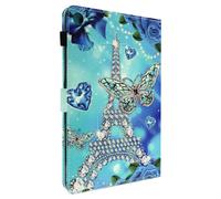 Funda para Tab M10 Gen 3, Tarjetero con Solapa Magnética, Torre Eiffel