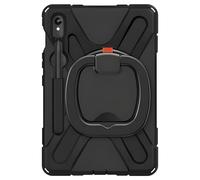 Funda para Tab S9, S8/S7 Soporte, asa giratoria de doble material Negro