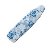 Funda para Tabla De Planchar 120X40 Flor Azul Funda Acolchada Suave con Borde Elástico Universal, Resistente Al Calor E Impermeable, Anti-Quemaduras