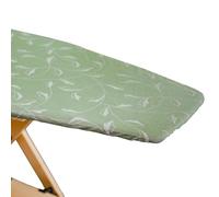 Funda para Tabla de Planchar, Compatible con Modelos Foppapedretti, Color Plata/Verde, Recambio Elástico, Tejido 100% Algodón, 115 x 63 cm, Made in Italy
