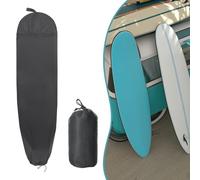 Funda para tabla de surf de poliéster 210D con bolsillo de malla y nariz acolchada, cierre de cordón que mantiene las tablas con aletas seguras, se adapta a tablas cortas y funboards (180 x 50 cm)