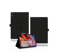 Funda para tablet ApoloSign EP1095T de 11 pulgadas, yystao de piel sintética, compatible con ApoloSign Tablet EP1095T - Correa de mano, diseño con textura de piel, color negro
