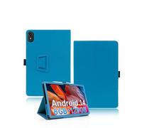 Funda para tablet ApoloSign EP1095T de 11 pulgadas, yystao de piel sintética, compatible con ApoloSign Tablet EP1095T - Correa de mano, diseño texturizado con piel, color azul