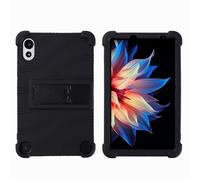 Funda para tablet Blackview Zeno 1 de 8 pulgadas, apta para niños, a prueba de golpes, de silicona, suave, a prueba de golpes, con soporte ajustable de policarbonato (negro)