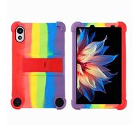 Funda para tablet Blackview Zeno 1/TechLife Pad Lite de 8 pulgadas con soporte de PC, silicona suave, lavable, esquinas gruesas a prueba de golpes, arcoíris