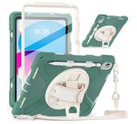 Funda para tablet compatible con iPad 12th A19 2026/11th 27.9 cm A16 2025/10th 27.7 cm 2022 W, correa de hombro y soporte giratorio y correa de mano, funda protectora resistente a prueba de golpes de