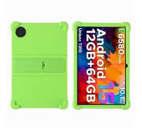 Funda para tablet DOOGEE Tab A9 / A9 Pro de 10.1 pulgadas con soporte de PC, silicona suave, lavable, esquinas gruesas a prueba de golpes, color verde