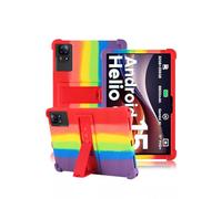 Funda para tablet DOOGEE Tab E3 11 pulgadas, daunke suave cubierta de silicona, con soporte plegable, ligero a prueba de golpes, antiarañazos, protección integral, arco iris