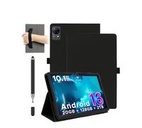 Funda para tablet DOOGEE Tab G5 de 10,1 pulgadas, daunke a prueba de golpes con ranura para lápiz, impermeable, antiarañazos, soporte multiángulo, con correa de mano, delgado y duradero, negro