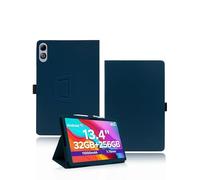 Funda para tablet DOOGEE Tab G6 MAX de 13,4 pulgadas, yystao de piel sintética, compatible con DOOGEE Tablet G6 MAX - Correa de mano, diseño con textura de piel, color azul
