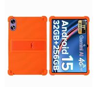Funda para tablet DOOGEE Tab G6+ Plus 2025 con IA de 11 pulgadas con soporte de PC, silicona suave, lavable, esquinas gruesas a prueba de golpes, color naranja
