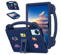 Funda para tablet DOOGEE U11/DOOGEE U11 Pro de 11 pulgadas 2025, apta para niños, asa con soporte, dibujos animados lindos de bricolaje, funda ligera de espuma EVA a prueba de golpes, azul marino