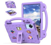 Funda para tablet DOOGEE U11/DOOGEE U11 Pro de 11 pulgadas 2025, apta para niños, asa con soporte, dibujos animados lindos de bricolaje, funda ligera de espuma EVA a prueba de golpes, color morado
