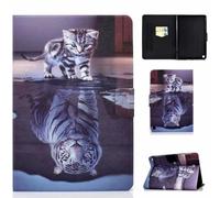 Funda para tablet iPad Mini 7 (2024), ligera, a prueba de golpes, de piel, tipo libro, con soporte plegable, protección para iPad Mini 7 (2024), tigre de gato