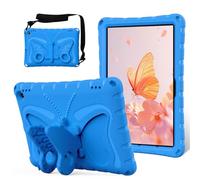Funda para tablet Kindle Fire HD 10, ligera, a prueba de golpes, funda de espuma EVA con correa para el hombro y funda con soporte para niños y niñas (azul)