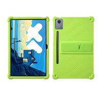 Funda para tablet Lenovo Idea Tab Pro de 12.7 pulgadas 2025 (TB-373FU TB-375FC) con soporte de PC, silicona suave, lavable, esquinas gruesas a prueba de golpes, color verde