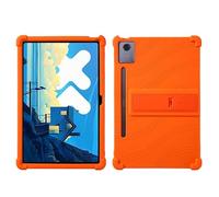 Funda para tablet Lenovo Idea Tab Pro de 12.7 pulgadas 2025 (TB-373FU TB-375FC) con soporte de PC, silicona suave, lavable, esquinas gruesas a prueba de golpes, naranja