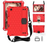 Funda para tablet Lenovo K10 de 10.3 pulgadas TB-X6C6F/TB-X6C6L/TB-X6C6X para niños, ligera EVA + PC a prueba de golpes, con correa para el hombro, funda protectora resistente para tableta. Rojo