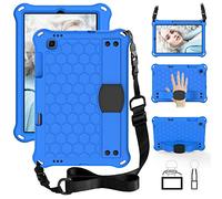 Funda para tablet Lenovo K10 de 10.3 pulgadas TB-X6C6F/TB-X6C6L/TB-X6C6X para niños, ligera EVA + PC a prueba de golpes, con correa para el hombro, funda protectora resistente para tableta. Azul