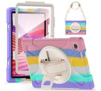 Funda para tablet Lenovo Tab de 10.1 pulgadas 2025, Lenovo K10C TB-311FU/TB-311XU (no compatible con la versión 2022), a prueba de golpes, con protector de pantalla, soporte para pulsera, correa para