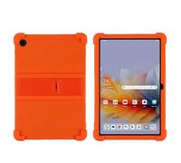 Funda para tablet Lenovo Tab K10C/E10C TB-X6E6F de 10.1 pulgadas con soporte de PC, silicona suave, lavable, esquinas gruesas a prueba de golpes, color naranja