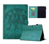 Funda para tablet Lenovo Tab M9 TB-310FU con diseño de gato en relieve, ligera, a prueba de golpes, de piel, con función atril y protección para Lenovo Tab M9 TB-310FUgreen-2