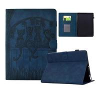 Funda para tablet Lenovo Tab M9 TB-310FU con diseño de gato en relieve, ligera, a prueba de golpes, de piel, con función atril y protección para Lenovo Tab M9 TB-310FUblue